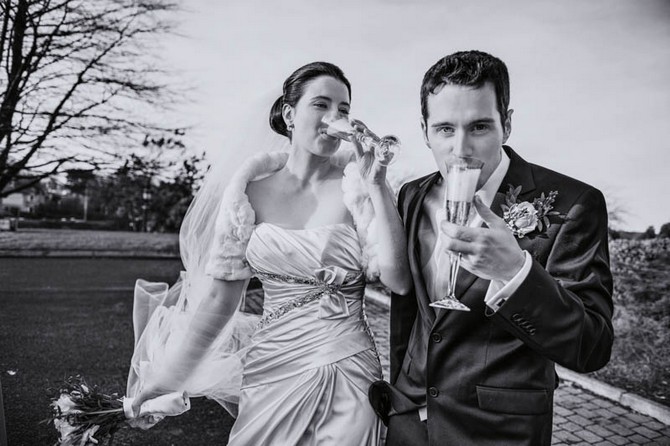 champagne wedding photos